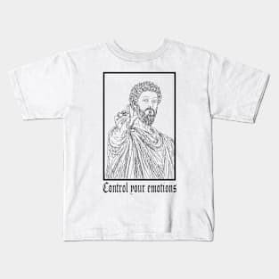 Stoicism Desing Marcus Aurelius - Stoic - Philosophy Kids T-Shirt